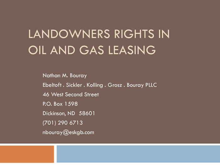 Landowner Rights in Oil &amp; Gas Leasing