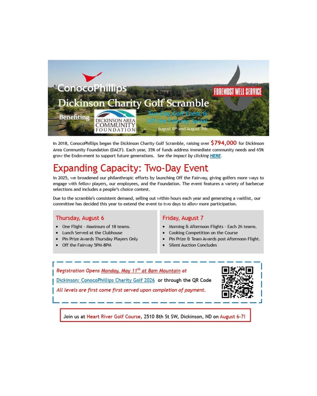 ConocoPhillips Dickinson Charity Golf Scramble 