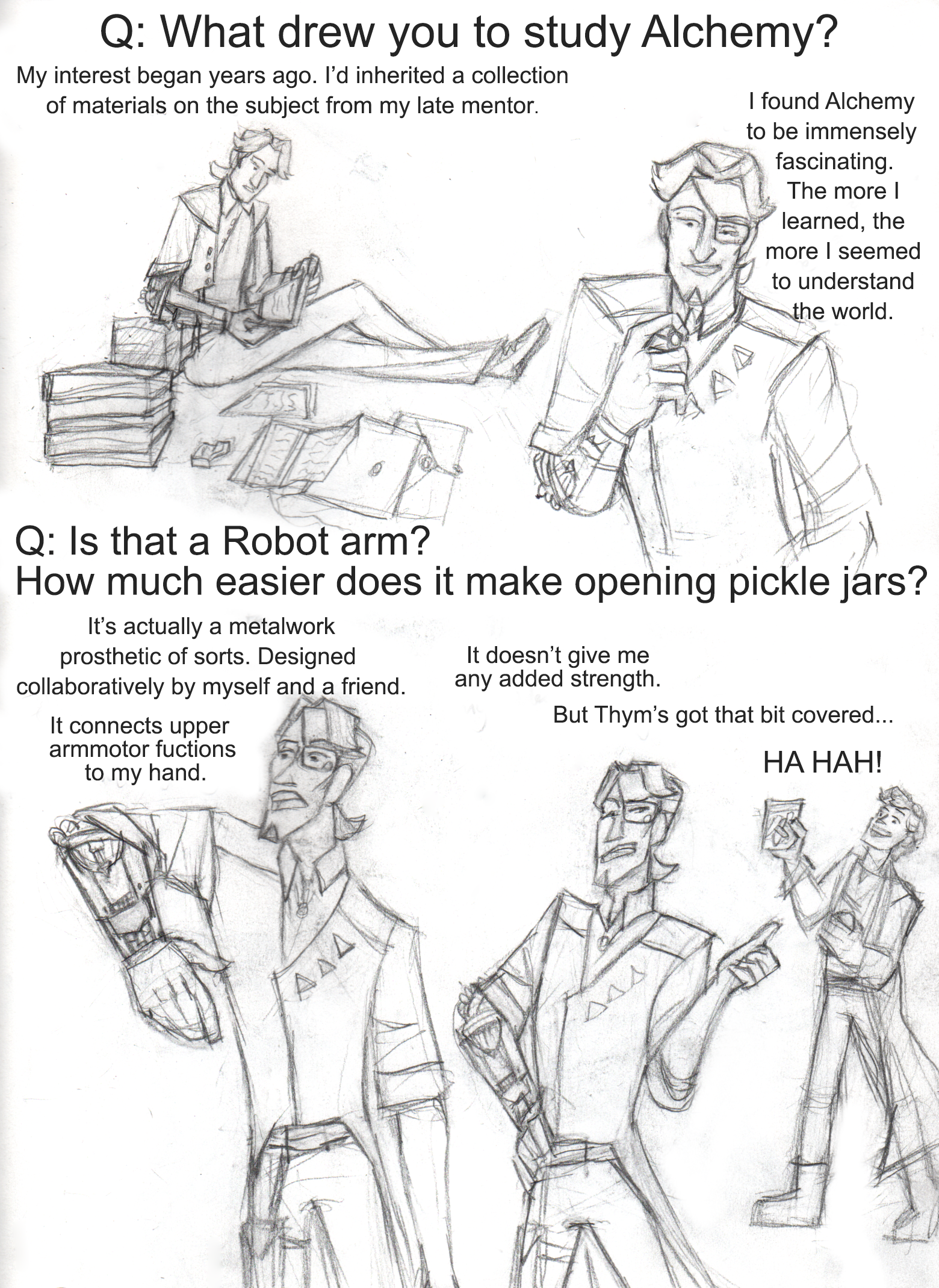 Character Q&A Sketchbook page 2