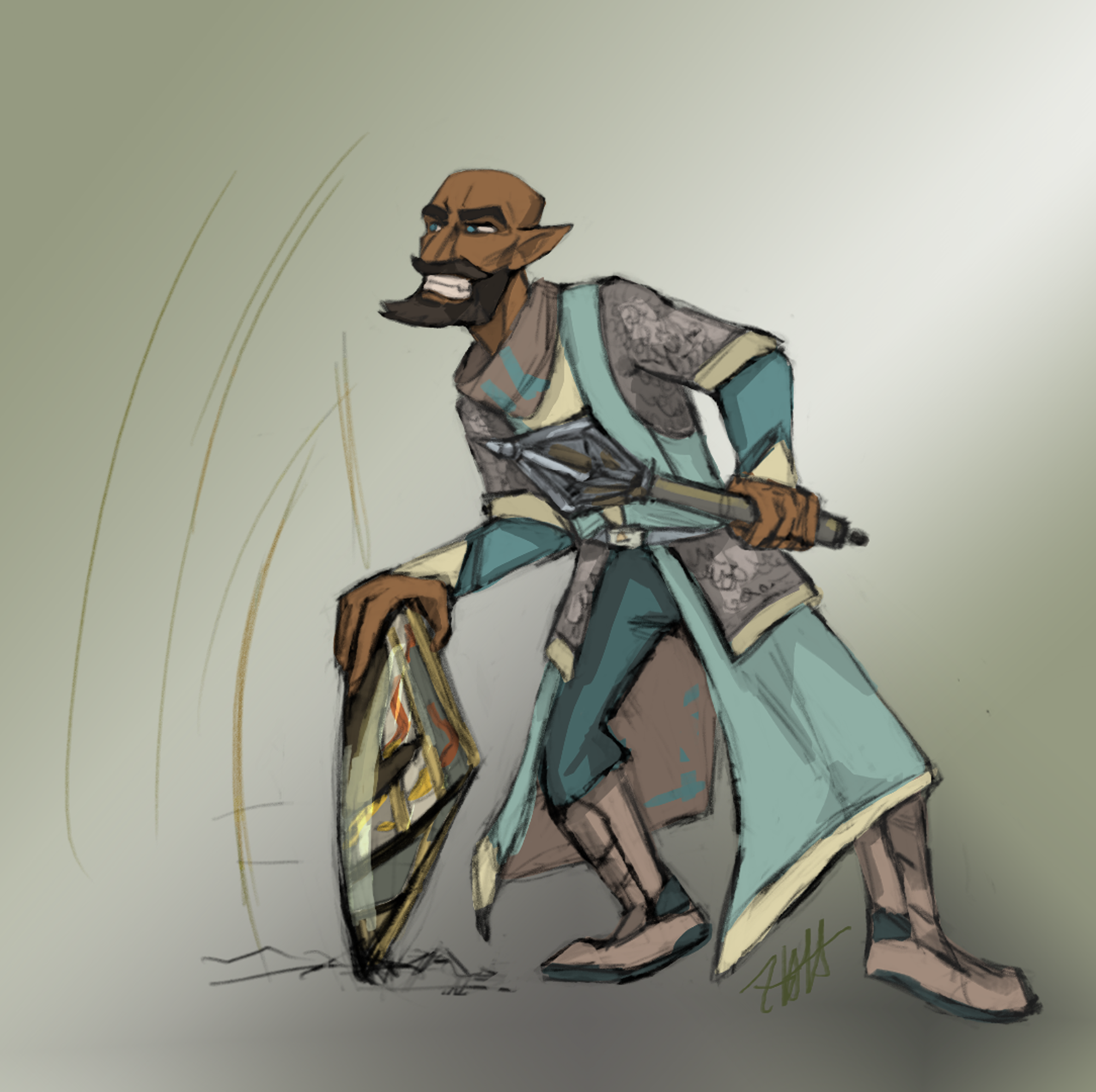 Gnome Cleric Character Design commission 2