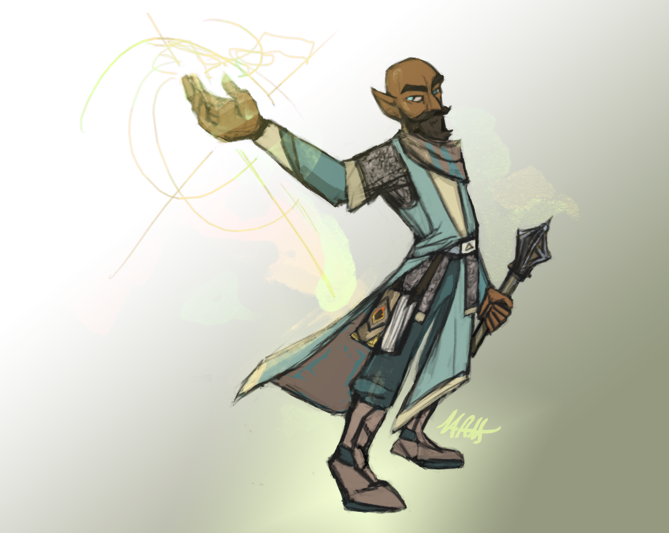 Gnome Cleric Character Design Commission 1