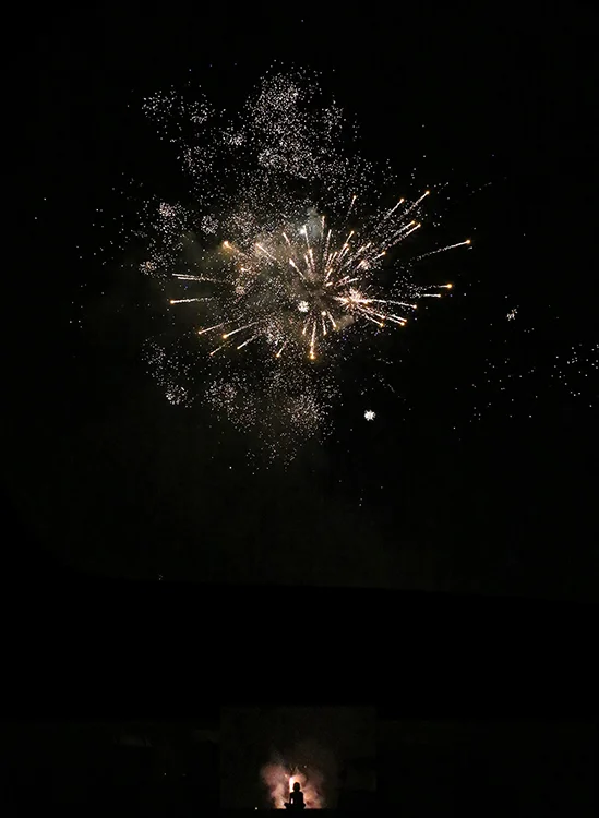 a kid and his fireworks
