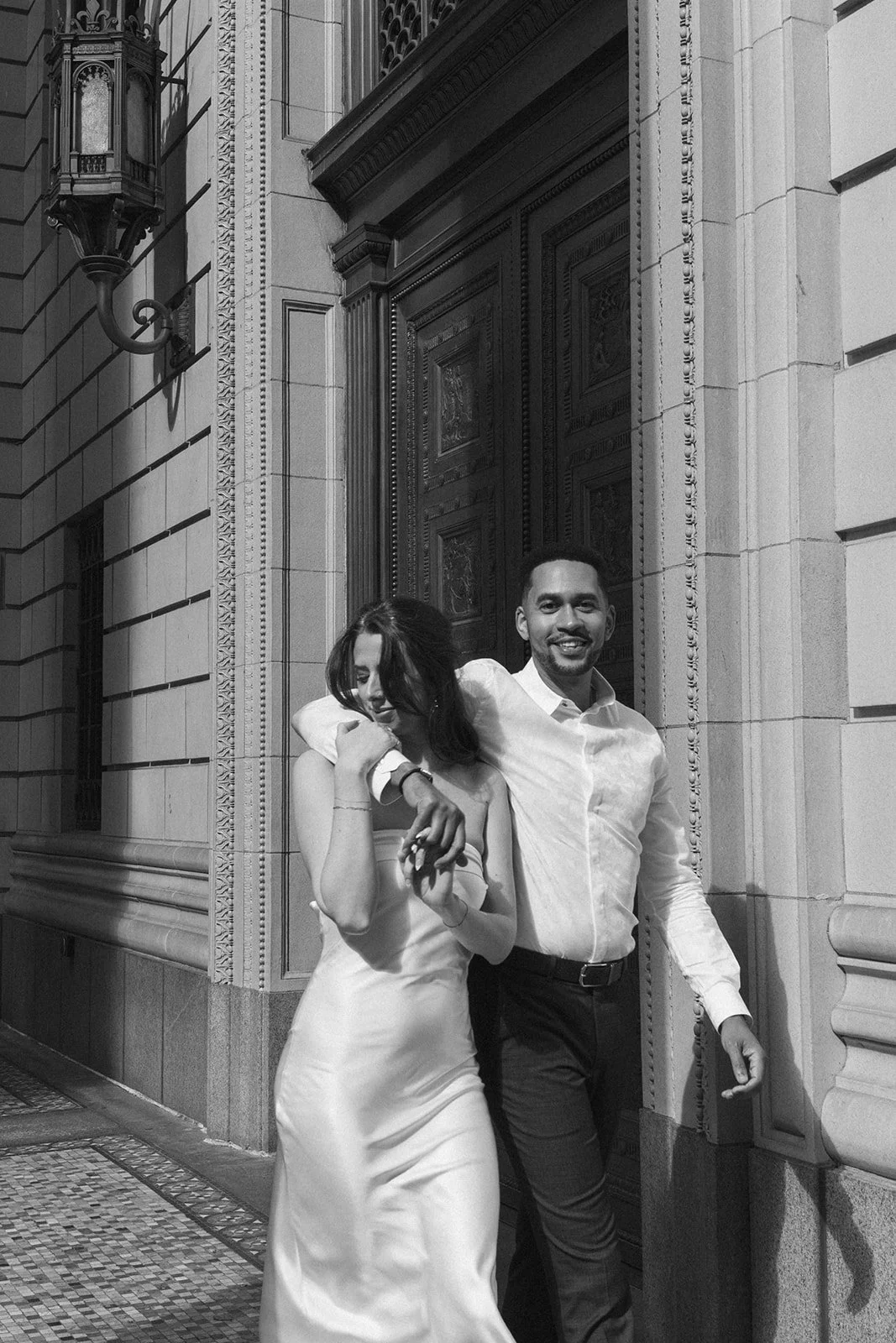 Relaxed engagement photos where the couple forgets the camera is there