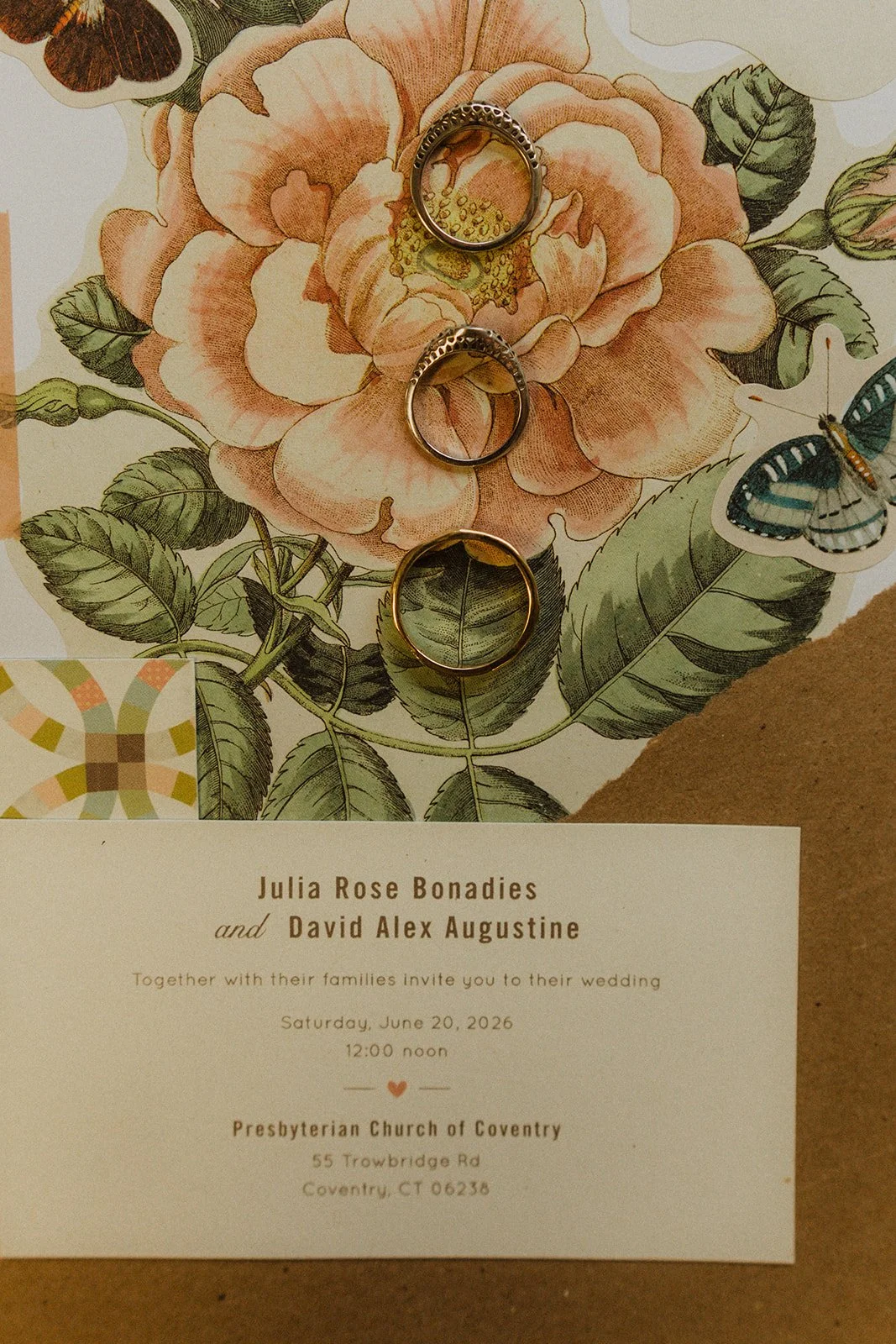 Wedding day details kept simple, only what the couple wanted to keep