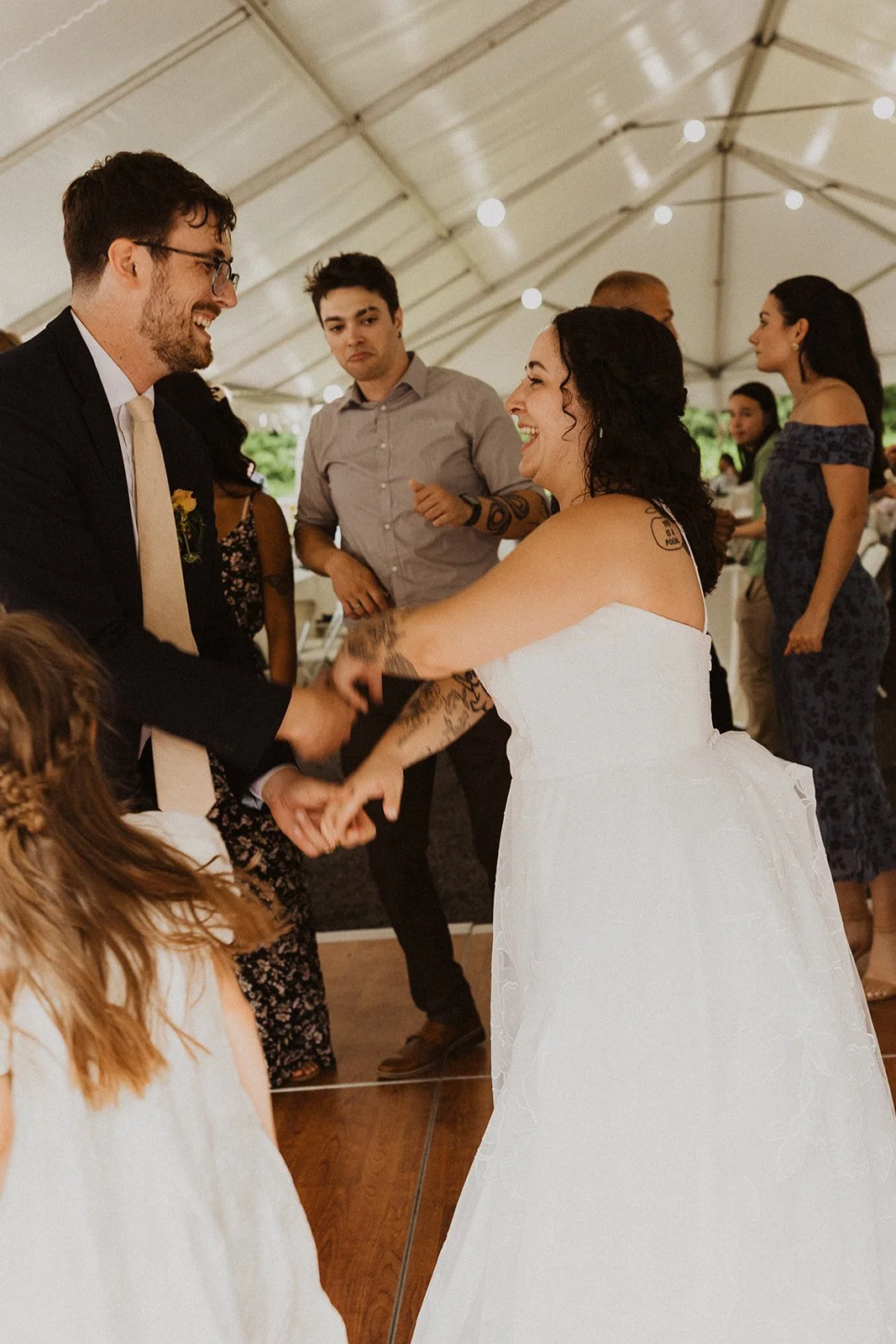 A no send off wedding ending on the dance floor with close friends