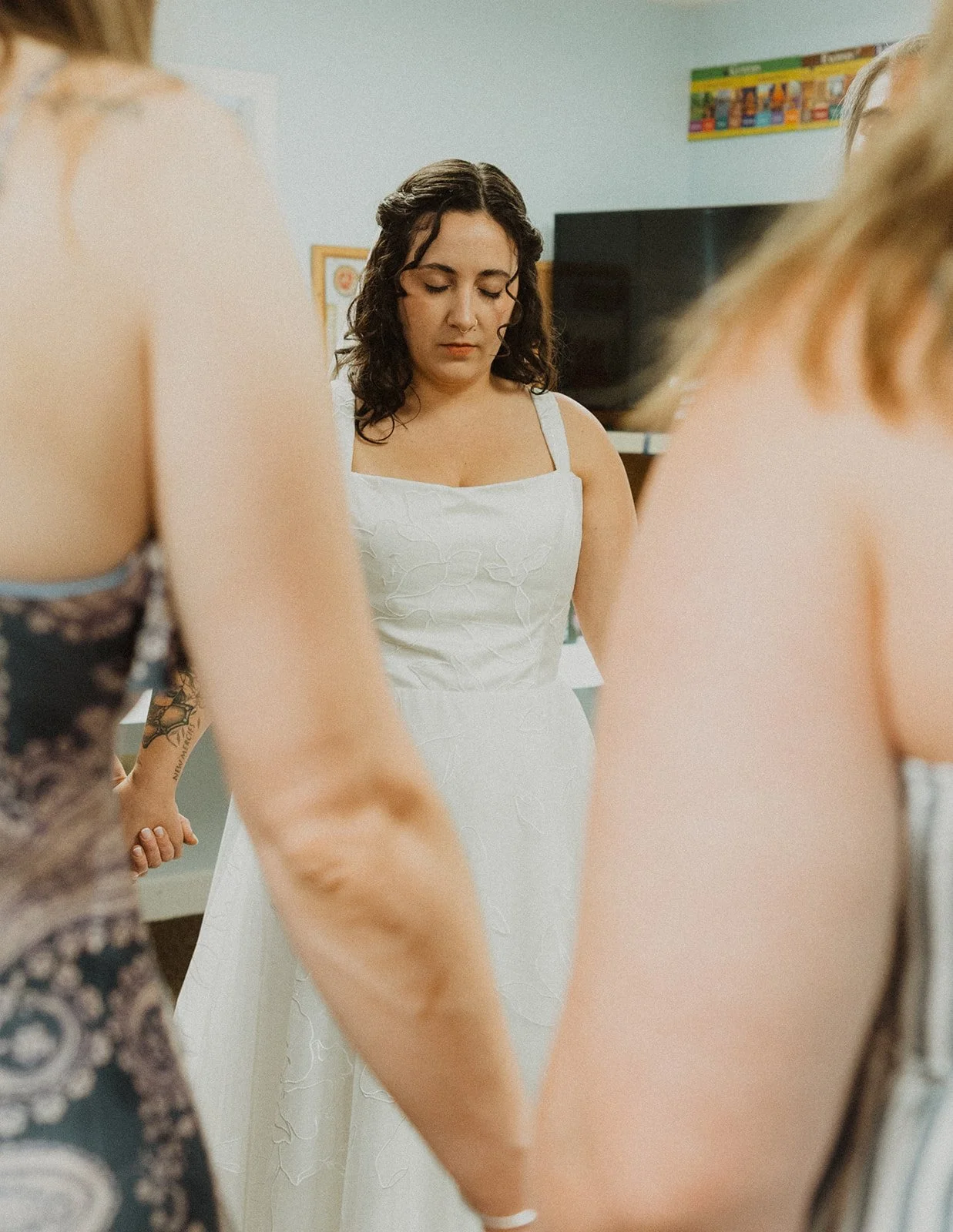 Quiet moment together before the ceremony