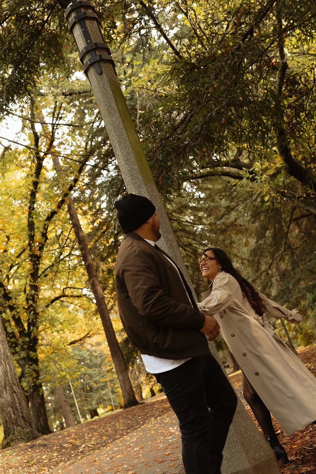 Following them around the park while they did their own thing