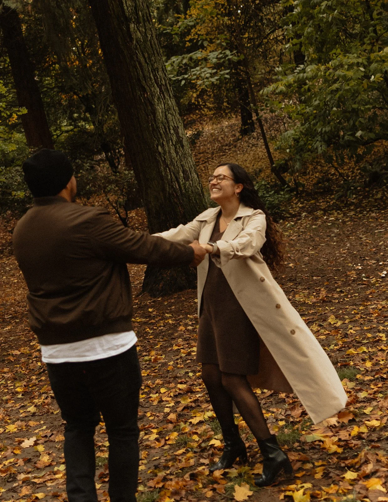 Layers and texture, which is most of what to wear for fall photos