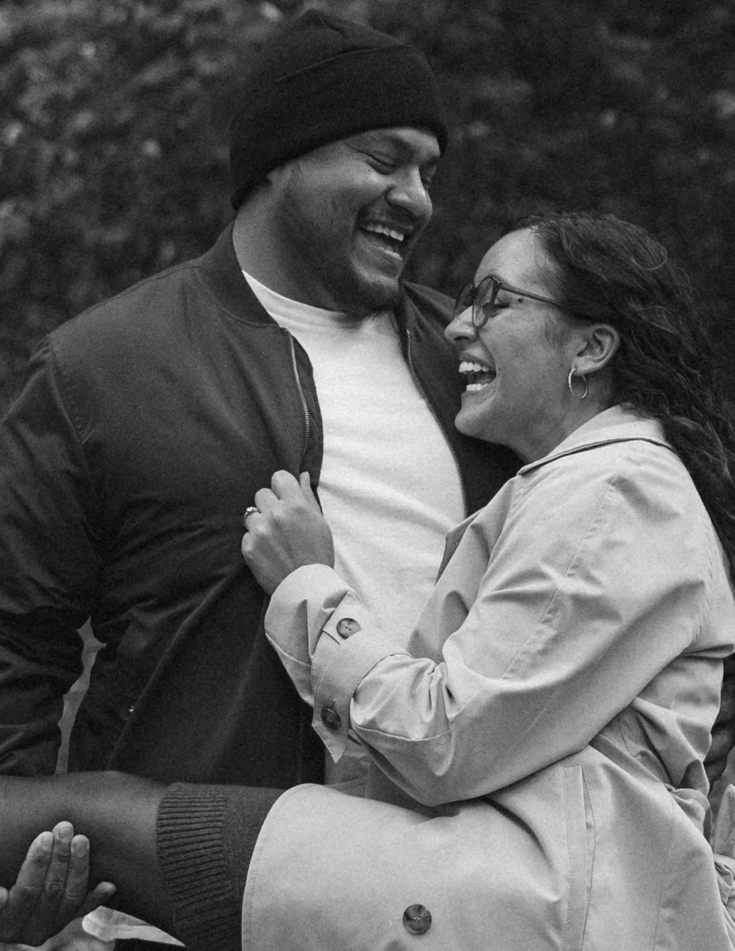 Doing something rather than posing during a Portland engagement session