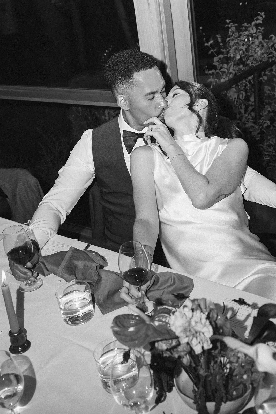 Evening portraits once the light softened at a Willamette Valley wedding