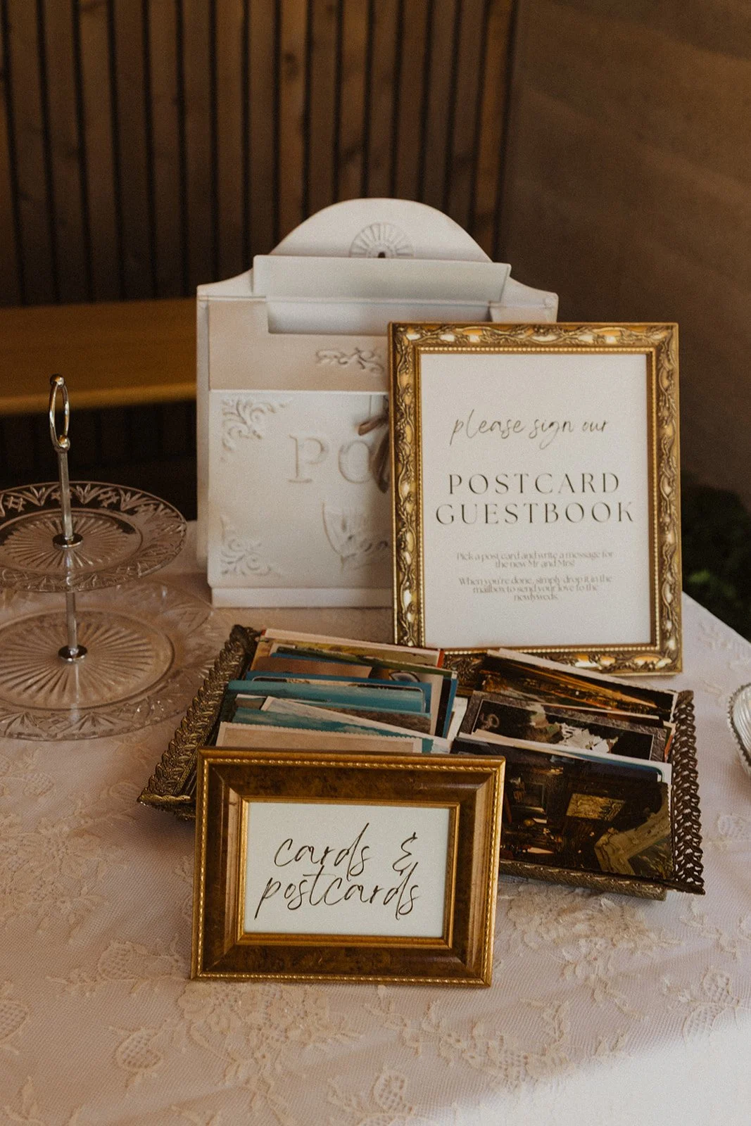 Signage for the card table, set out before anyone came through