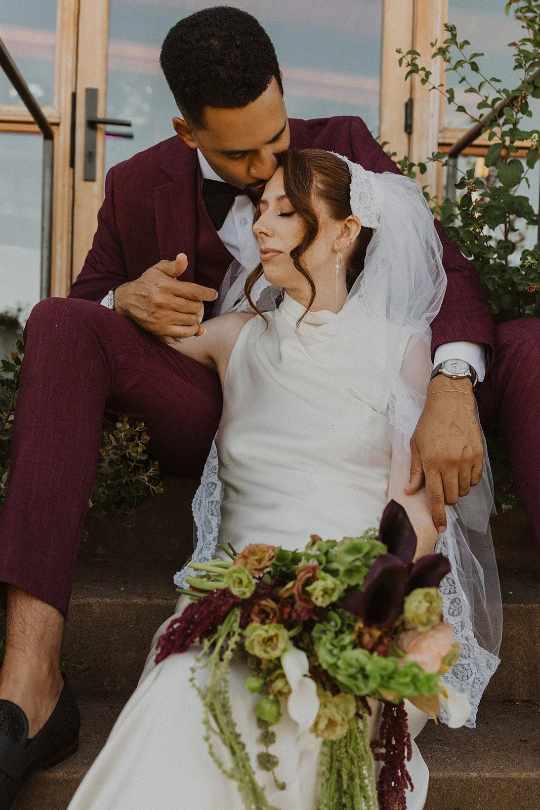 Couple portrait outside at a Rodeo Hills Winery wedding in Dundee
