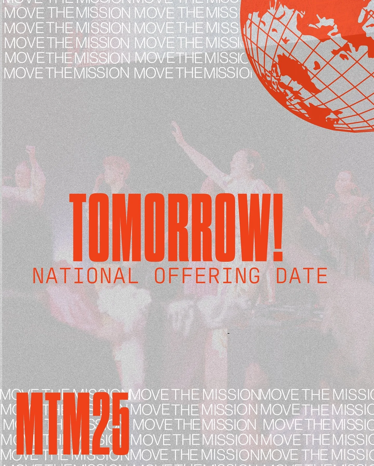 TOMORROW!! NATIONAL OFFERING DATE!! 🙌🏼

We believe churches all over America
will be moved to help MOVE THE MISSION 🌎 

LET&rsquo;S PREACH. LET&rsquo;S GIVE. LET&rsquo;S GO. 🙌🏼

#ARYOUTH #ARYMTM25