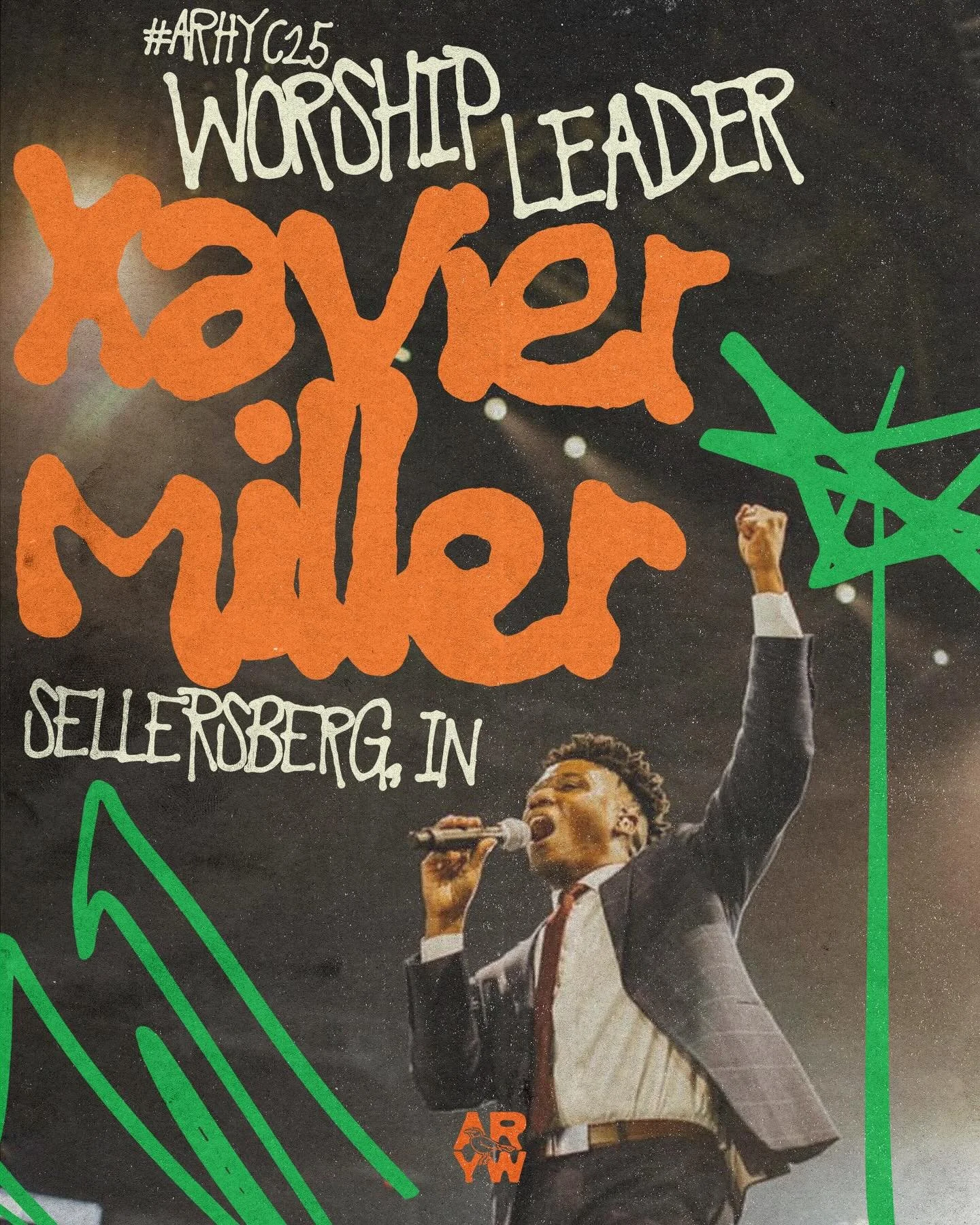 ARYOUTH IS EXCITED TO WELCOME
XAIVER MILLER AS #ARHYC25 WORSHIP LEADER! 🙏🏼

We can&rsquo;t wait to worship Jesus Christ together! 🙌🏼

SEE YOU NEXT MONTH! 👀

(p.s. go register &mdash; arhyc.com)