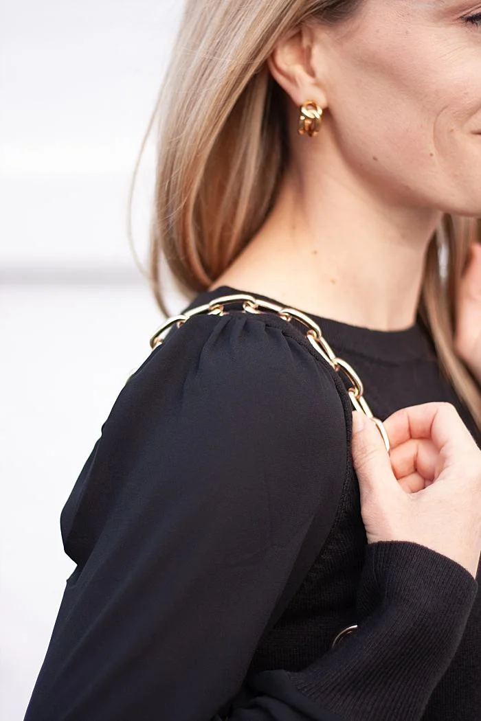 Ann Taylor Loft Black Dress-Chain Link Earring_0100.jpg