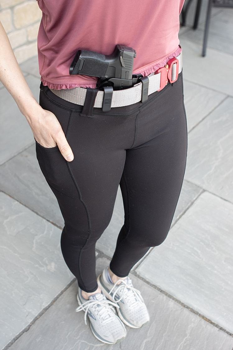Concealed Carry Leggings With Tactical Pockets, Black