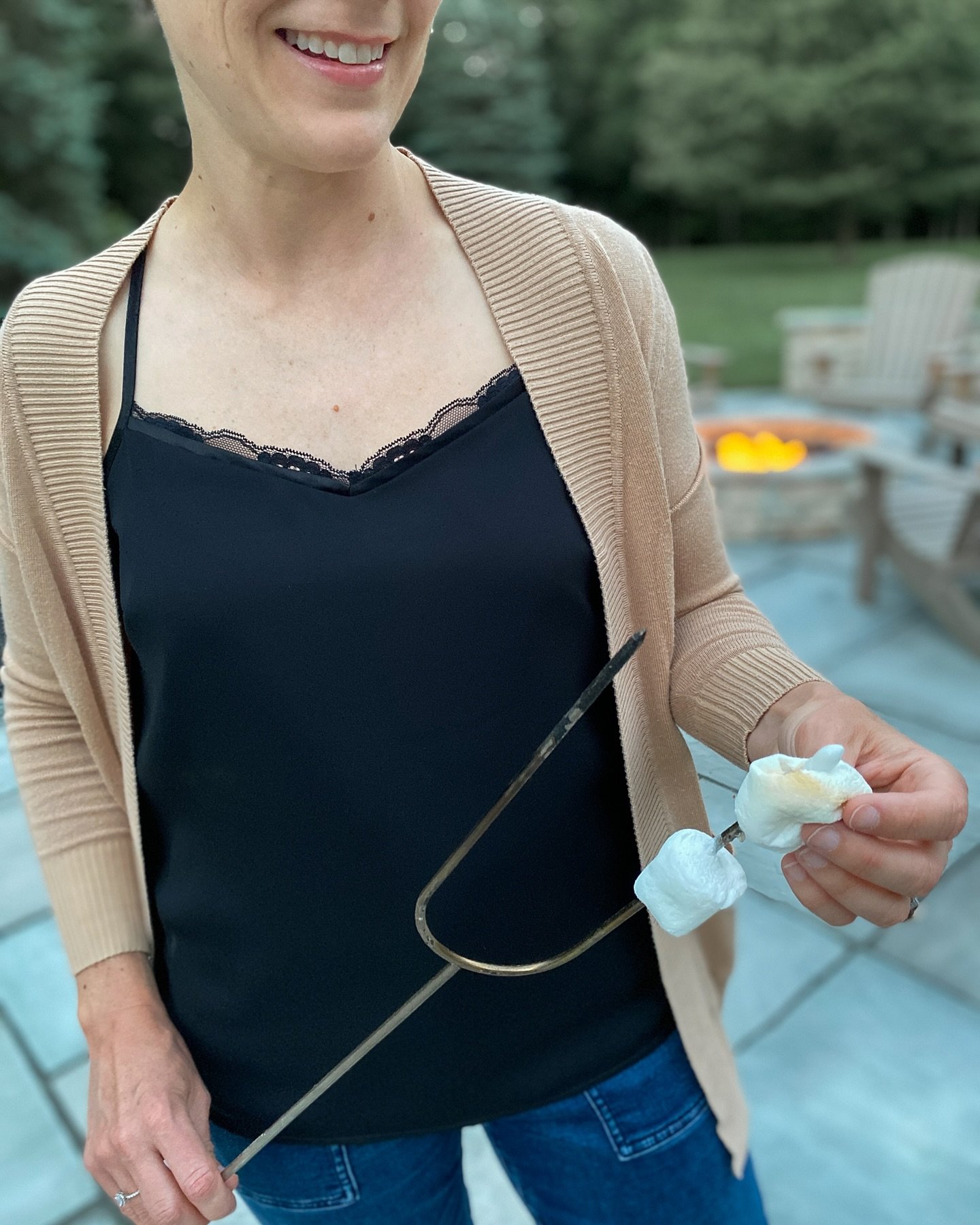 Be honest, do you catch your marshmallow on fire or make them toasty brown?? 😁 

One of the things I love about fall is the crisp weather and evening bonfires. Whatever your favorite fall activities are I hope you&rsquo;ll be safe while doing them! 