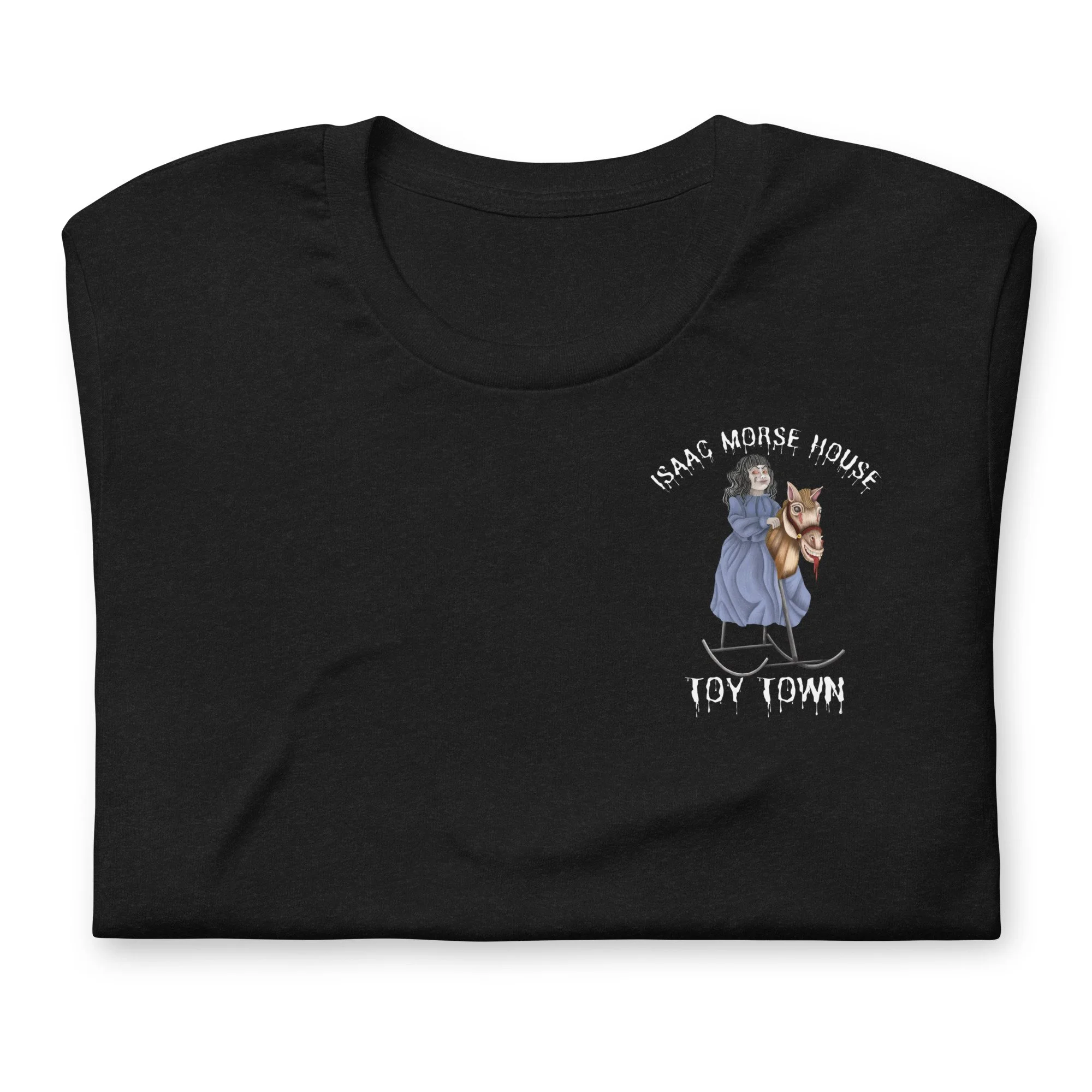 【MAISON MINED】24SS★ SCRAWL WORD HALF T Haunted Toy Town T-Shirt - Isaac Morse House — Winchendon