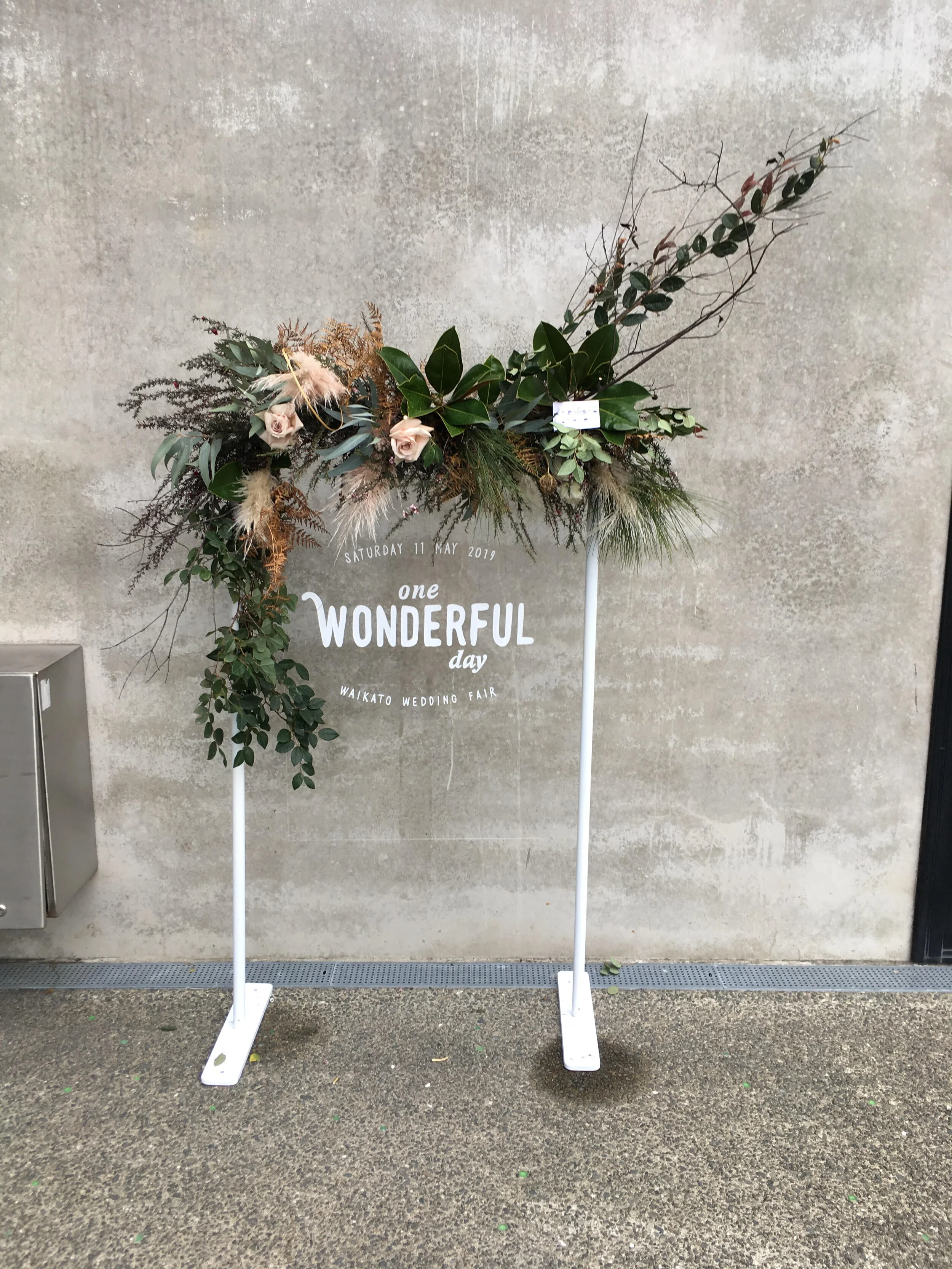 White Metal Sign Stands