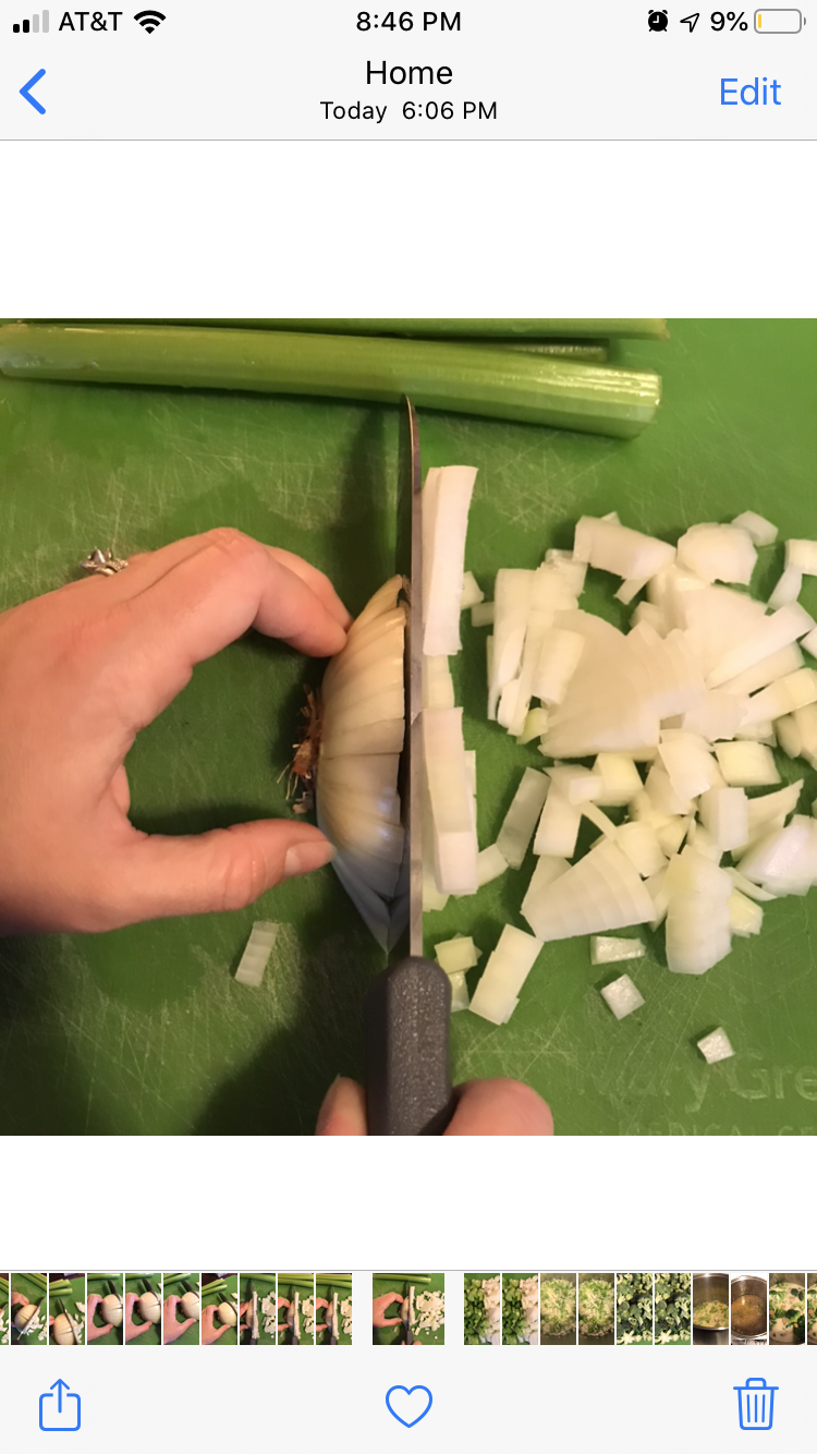 Finish dicing the onion, and repeat with the second half!