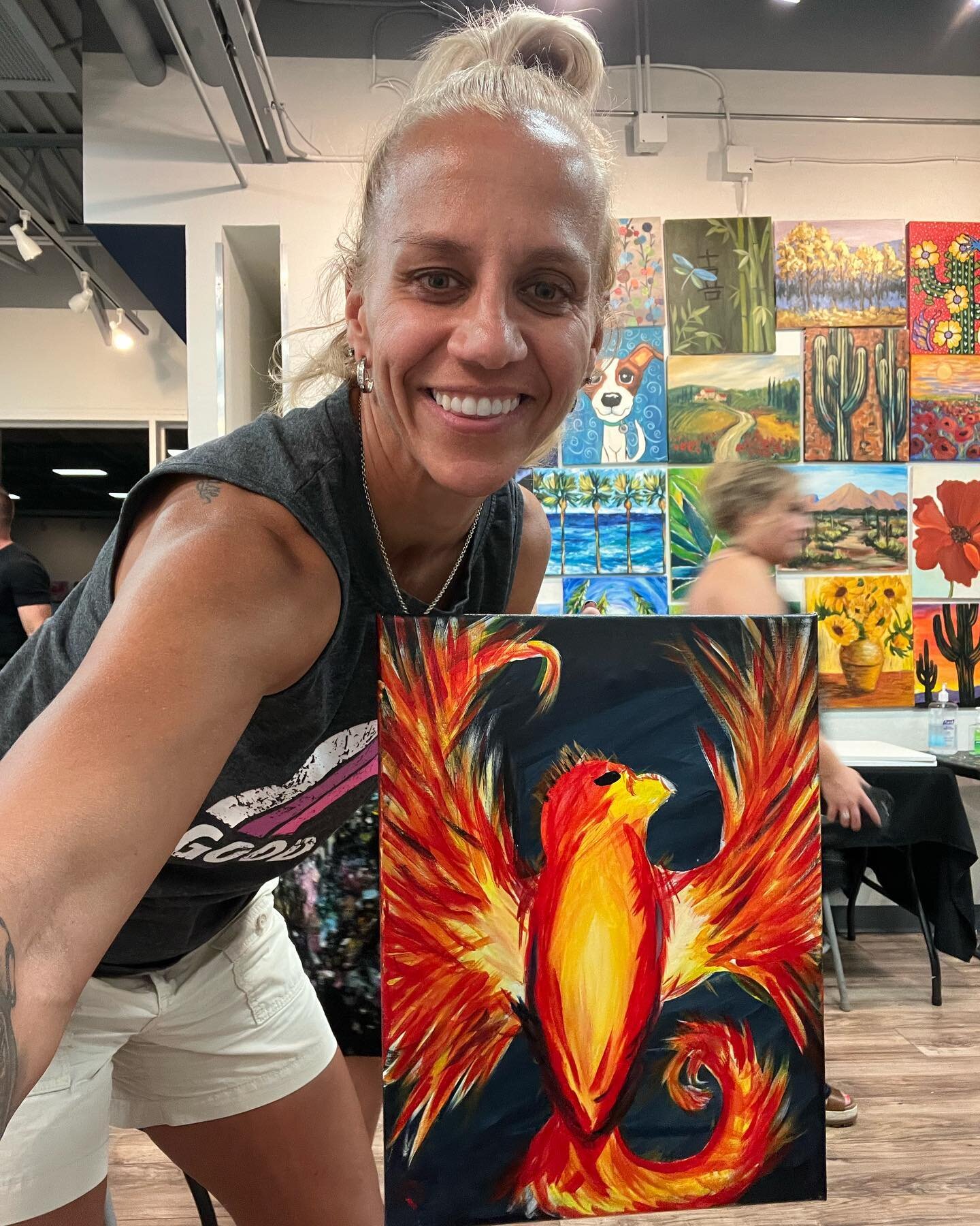 What a fun time! Thank you @erik_phoenix for telling me about this event with likeminded humans! I plan to do more with  @riserecoverlive - Today marks 1,281 days ✌🏾I loved sitting next to @mocktailsocialclub and doing my best to work a paint brush!