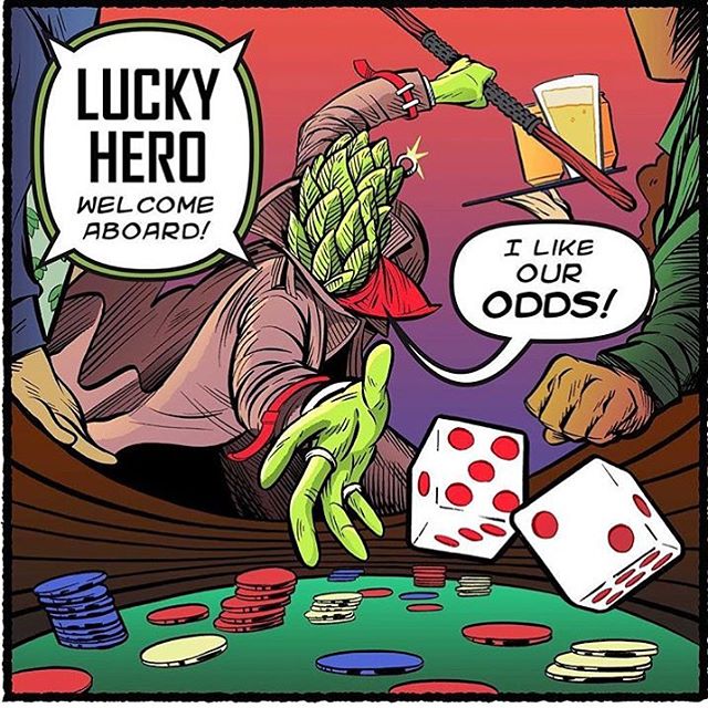 Missed opportunities in mini-comic script writing / shit that @maxbareart says: &quot;Time for a Lucky Hero Boys Confusion&quot;. Damn. Next time, @revbrewchicago. 🍻 Also, Lucky-Hero is quite tasty! This panel was from our recent mini comic over at 