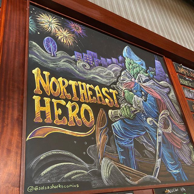 Just put up some fresh chalk over at the @revbrewchicago tap room in Chicago! We can't wait to try this one 🍻🍻🍻 #chicagoartist #chalkart #beerart #brewery #chicagobeer #chalkboardart #brewerychalkboard