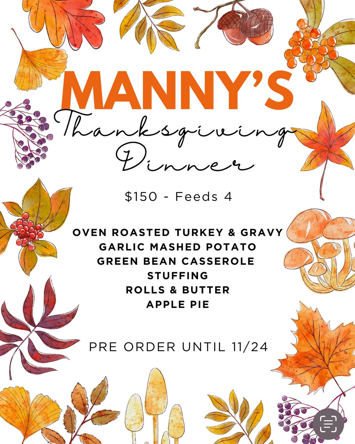 Now accepting Thanksgiving orders. Call to place yours today. #NoOtherDeli