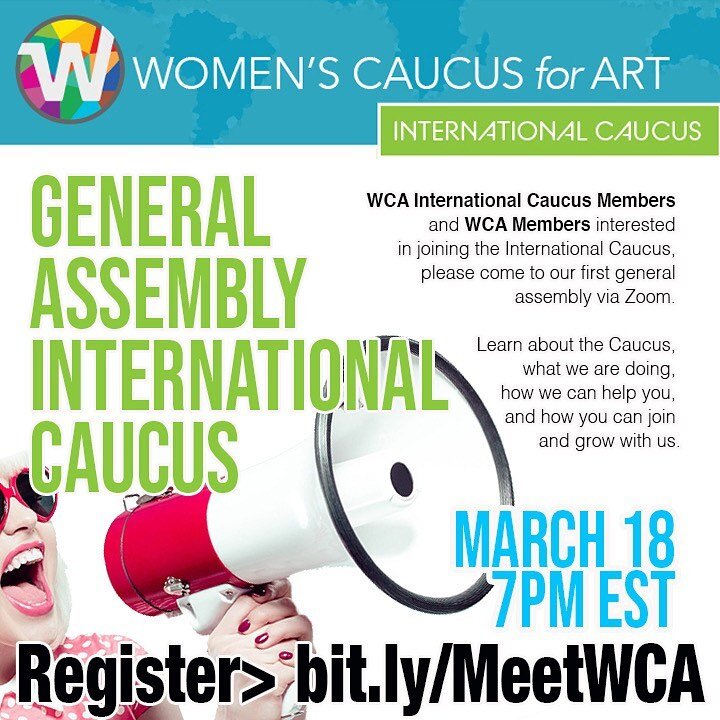 WCA International Caucus General Assembly
March 18th, 2021 &bull; 7:00 pm EST
Register at: bit.ly/MeetWCA

@wcainternationalcaucus Members and WCA Members interested in joining the International Caucus, please come to our first general assembly via Z