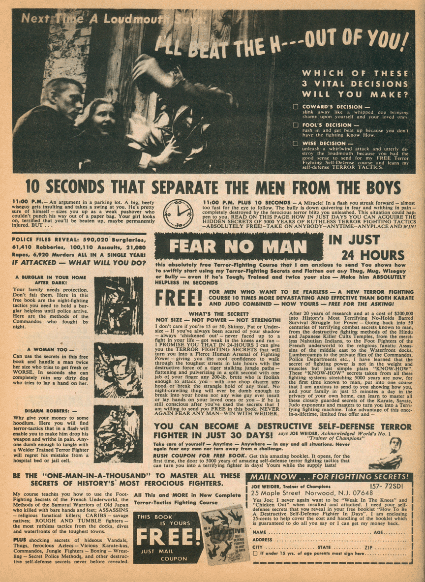 Weider’s course ad, at the height of its hyperbole