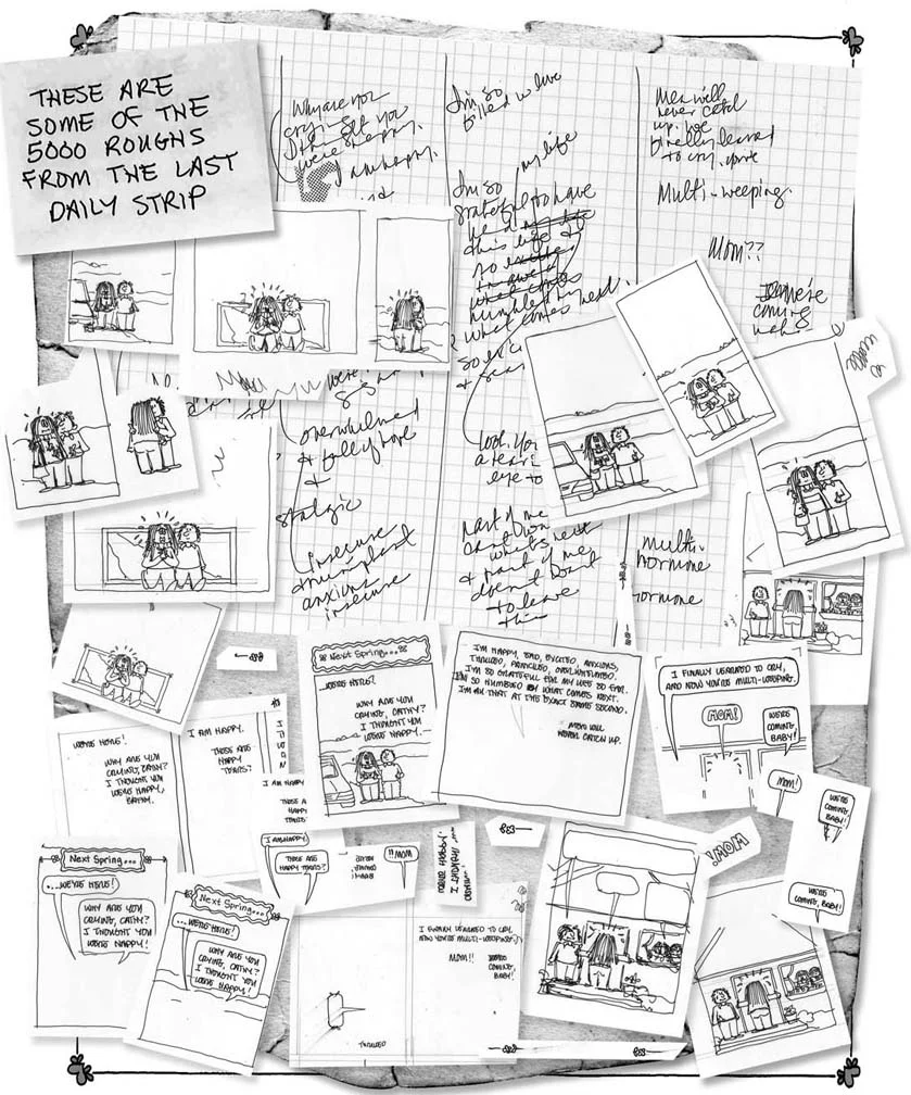 Roughs for the last Cathy daily.