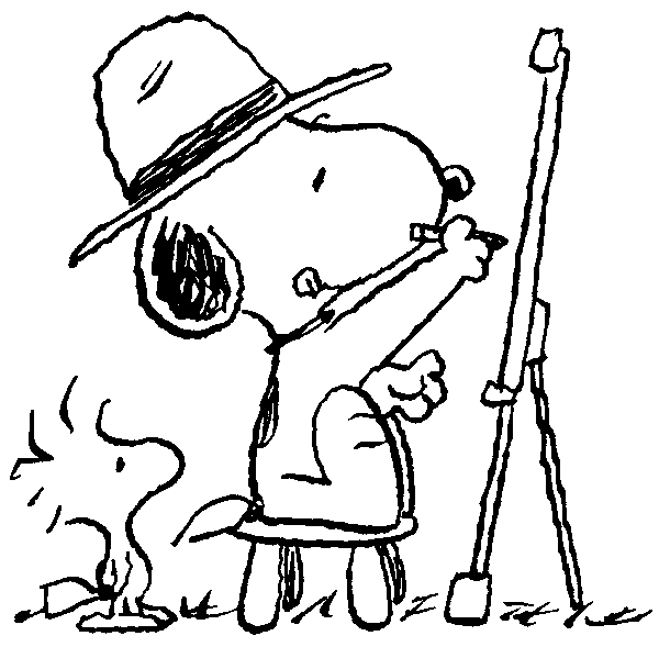 snoopy_at_easel