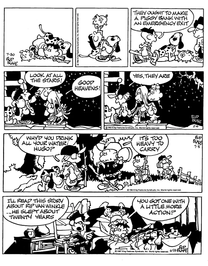 Four Tiger daily strips (click to enlarge)