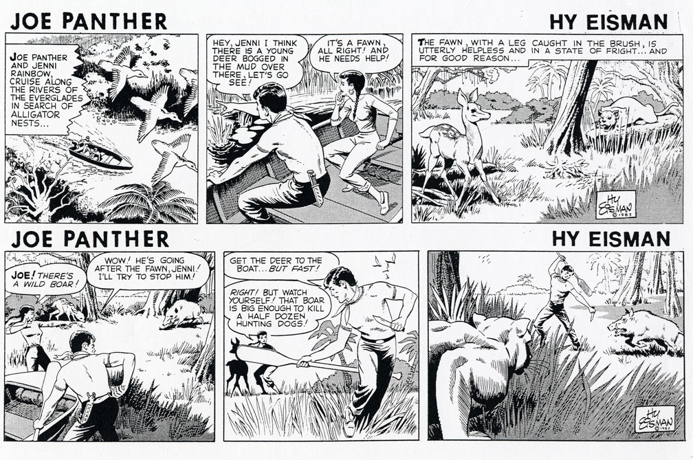 Before United Feature Syndicate requested changes, Joe Panther was an adult Seminole who worked in both the wild and in Miami.