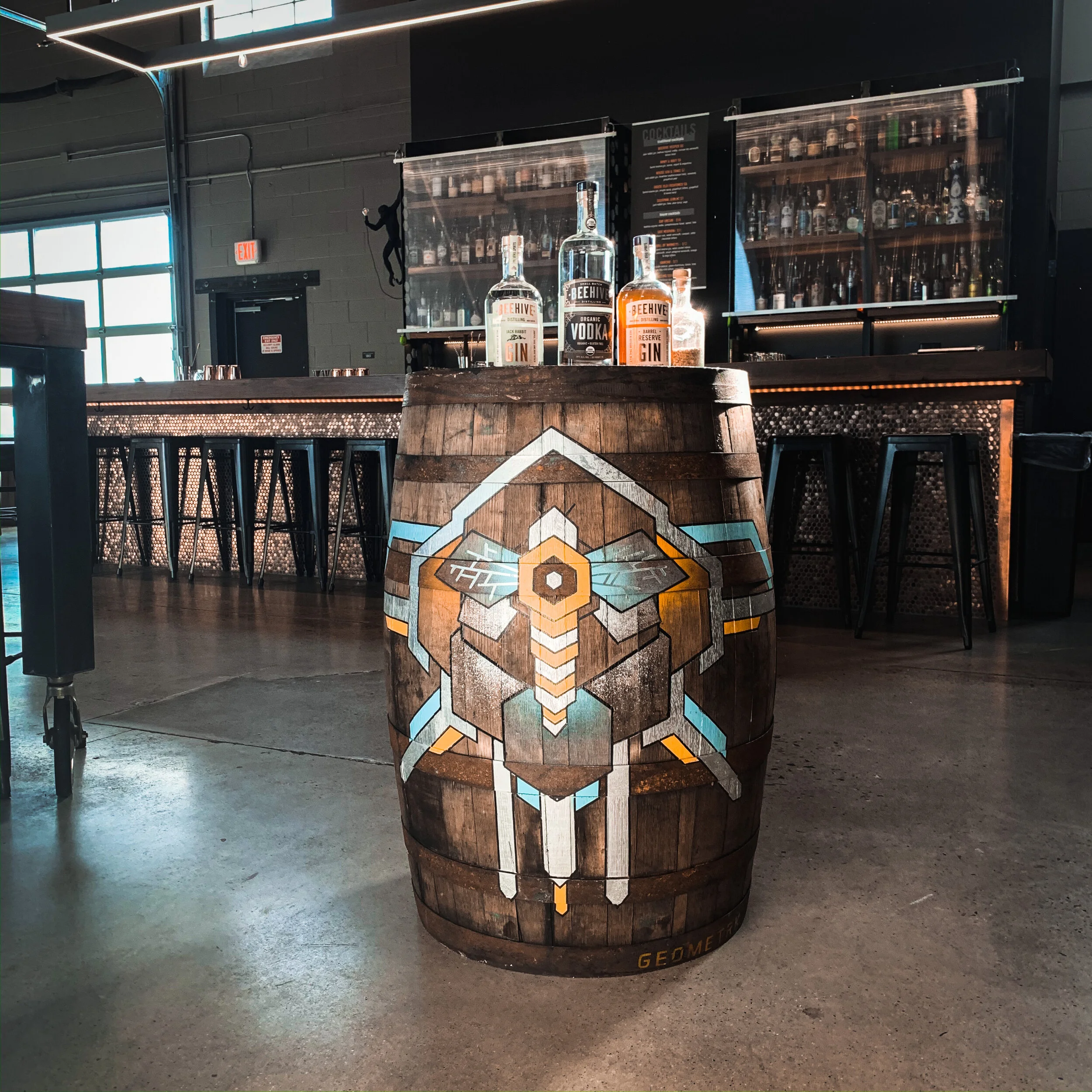 Barrel for beehive Distillery