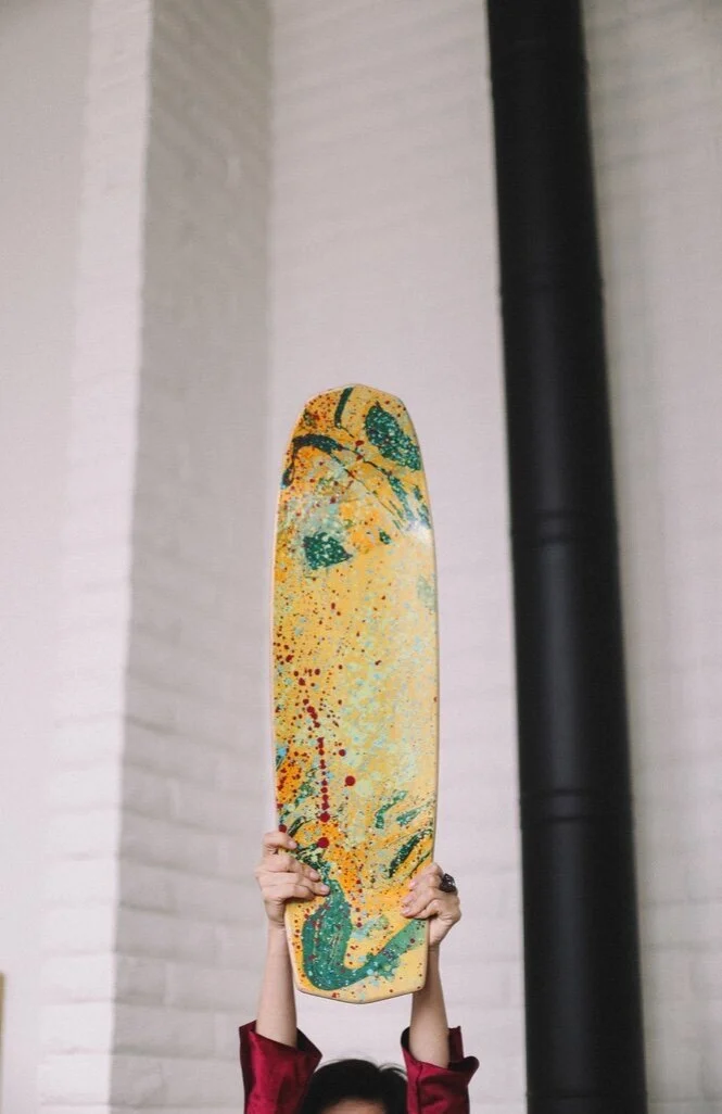 Painted Skateboard (Collab Factory13 Skateboards)
