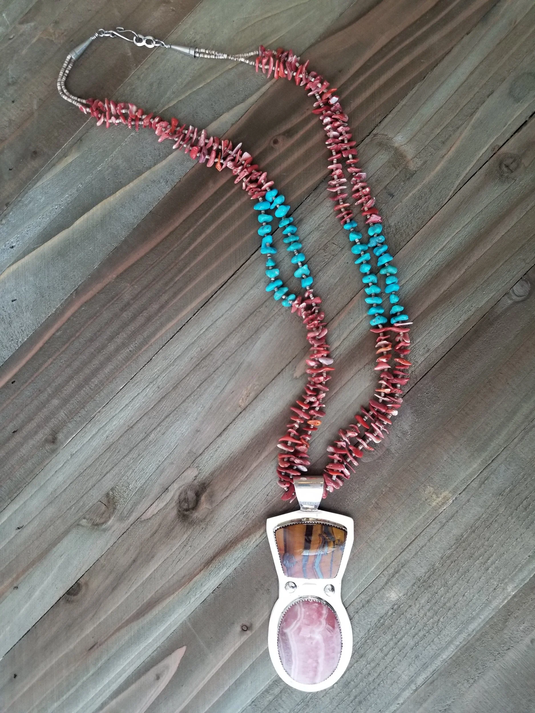 Heishi with Sterling Silver Pendant