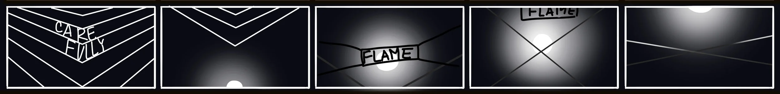 carefully, a flame / in two cupped hands