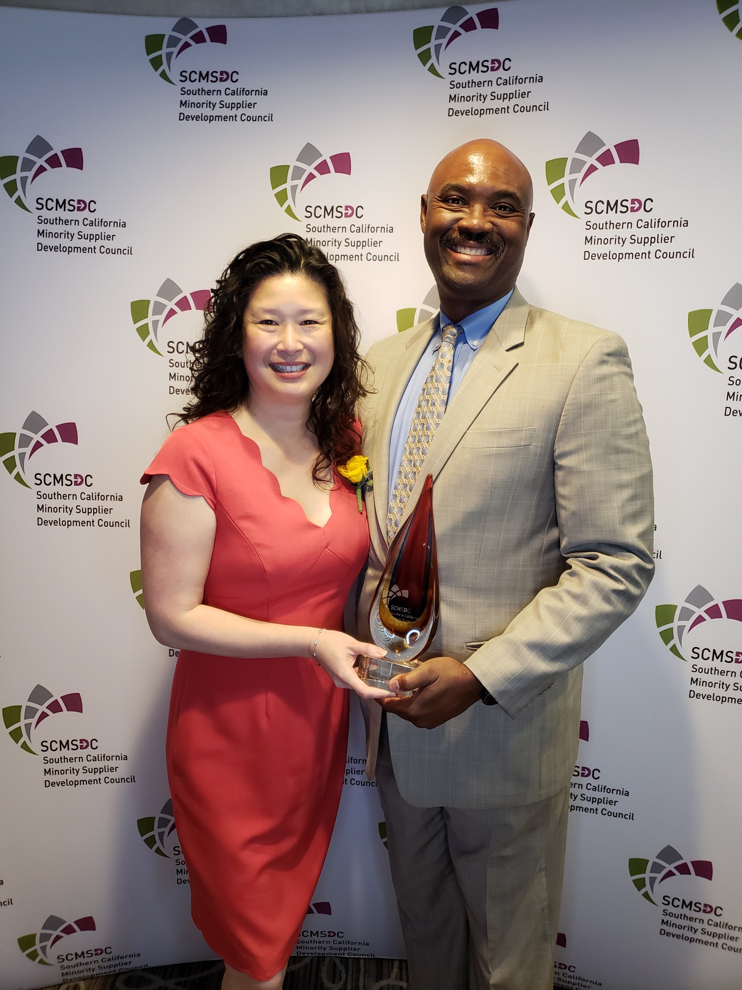 Lindy Huang Werges, Integritas Resources, Inc. + Zen Yoga Strap, Inc.; Ken Ashford, Metropolitan Water District of Southern California (Source: SCMSDC)
