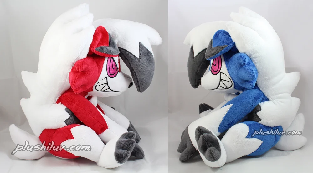 Midnight Lycanroc Pokemon Fanart Plush Plushiluv