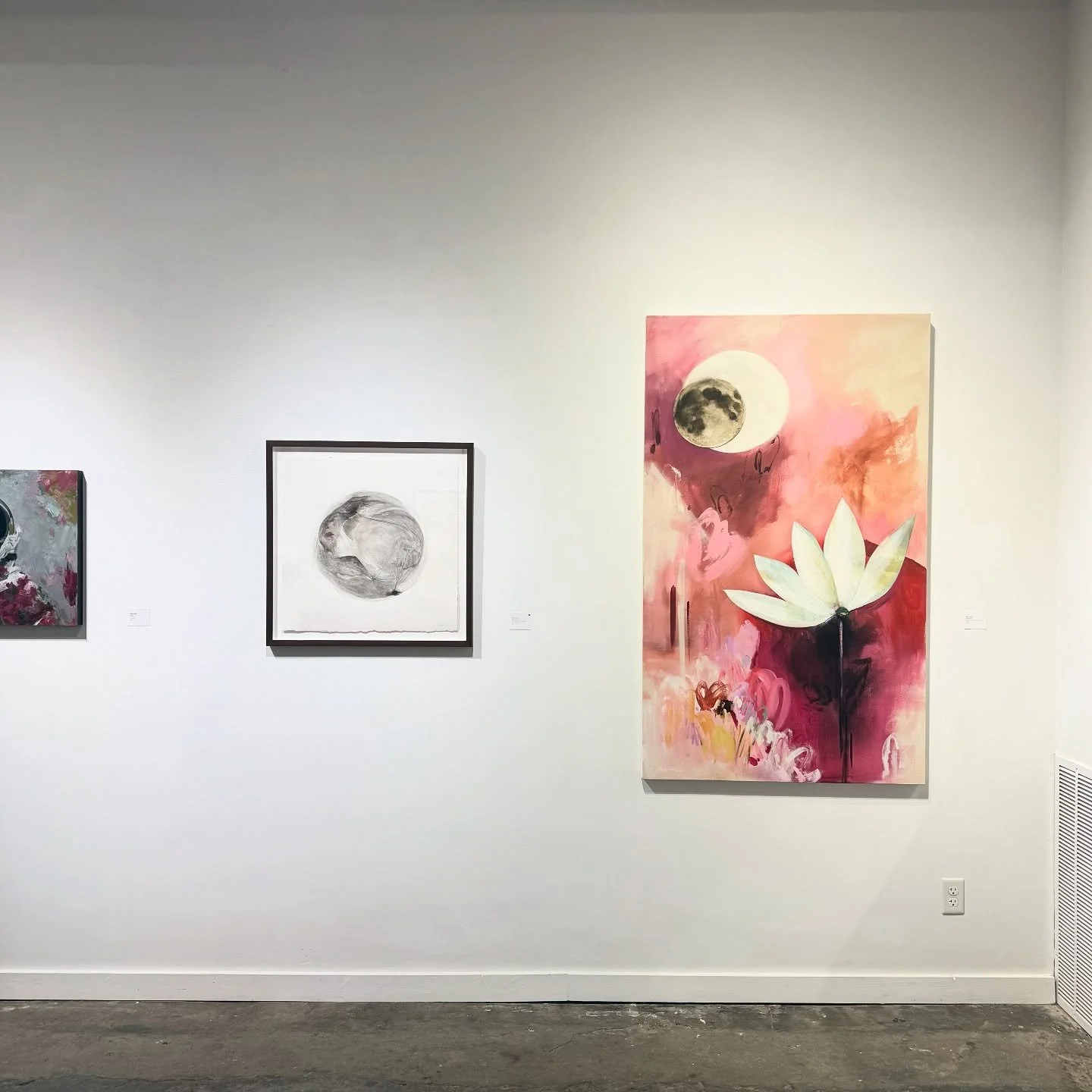 &ldquo;Metamorphosis&rdquo; (📍sold) and &ldquo;Dream Magic&rdquo; at Blue Gallery&rsquo;s 25th anniversary show, The Great Escape. Last night was a magical and beautiful celebration. Congrats @bluegallerykc !! 🪄 ✨