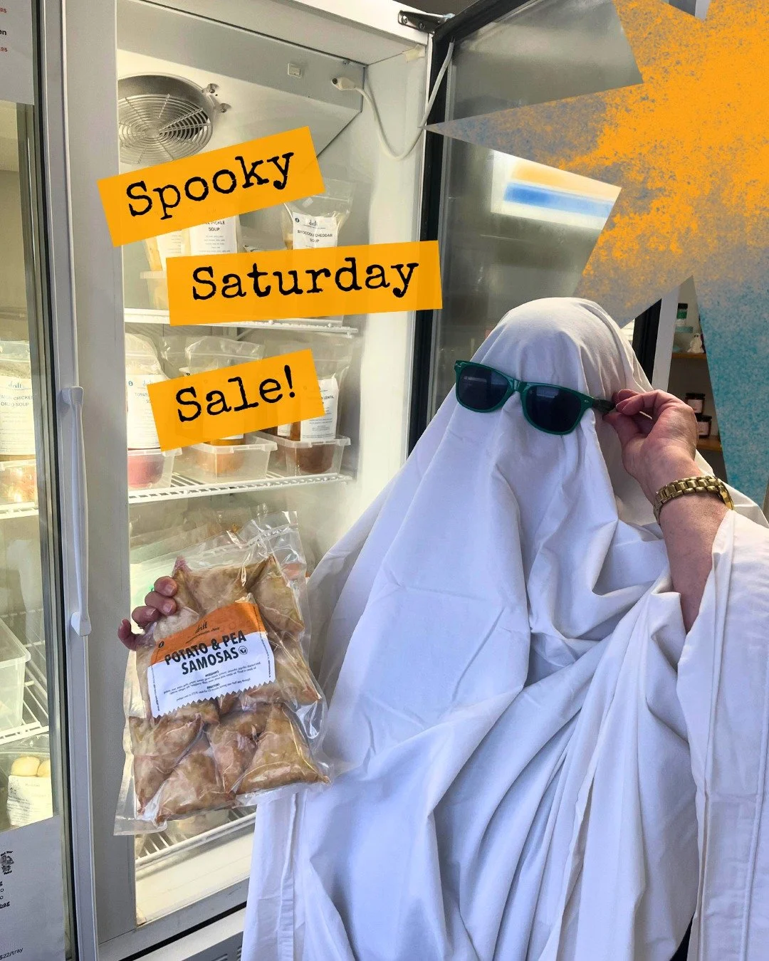 To celebrate Halloween, we&rsquo;re giving you 15% off ALL IN-STORE PURCHASES this Saturday!

Come stock up on all your fave Drift goodies:
&bull; Aji sauce
&bull; Ketchup
&bull; Pickles
&bull; Poppycock
&bull; Potato crisps
&bull; Frozen buttermilk 