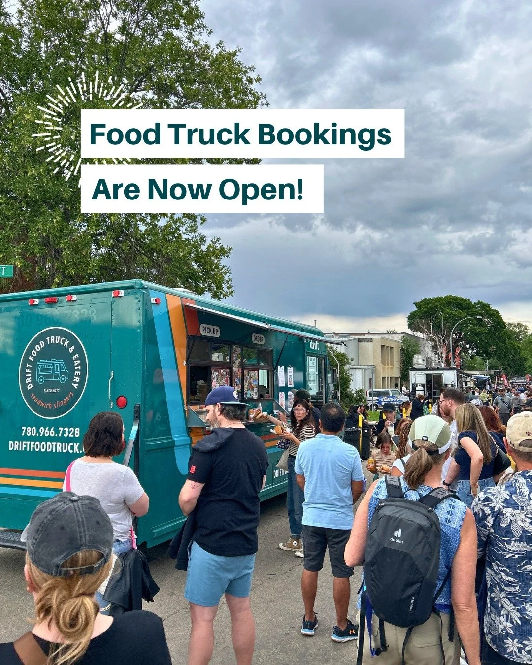 Good food + good people = a great event. 🍟

Book Drifty for your summer events, like:
- Weddings
- Birthday parties
- Reunions
- Corporate events
- Festivals &amp; markets

Our calendar fills up fast, so grab your date while you can.

Link in bio to