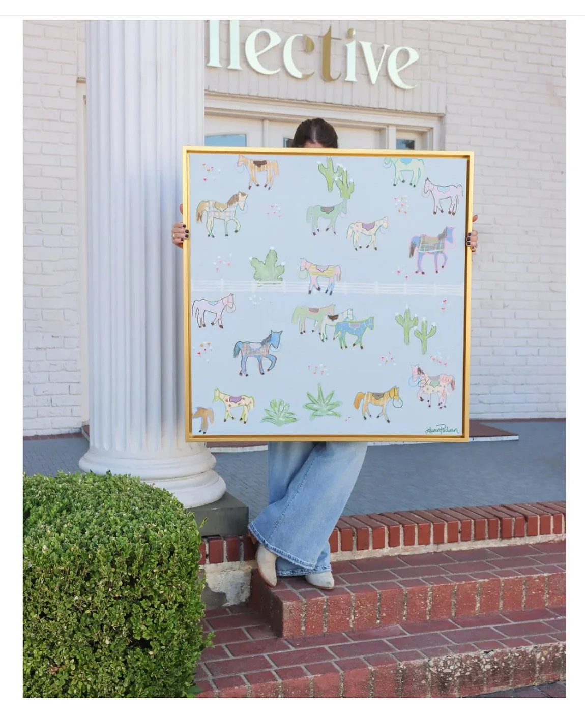 &ldquo;Over Laredo&rdquo; available now at @thecollectivedallas 
.
.
.
.
#laurenpadianart #dallasart #dallasartist #horsescollection