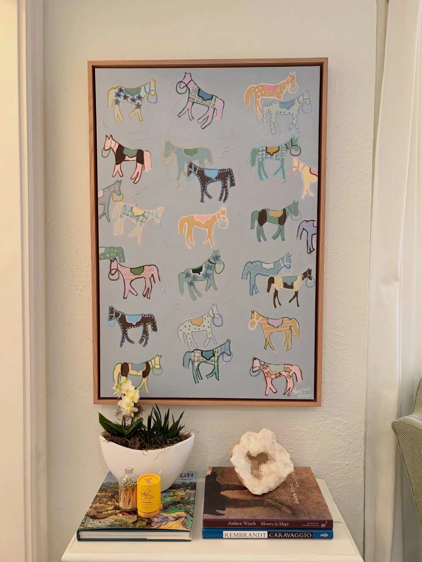 This commission is at home in Dallas 📍 
.
.
.
.
#laurenpadianart #dallasartist #artforthehome #dallasart