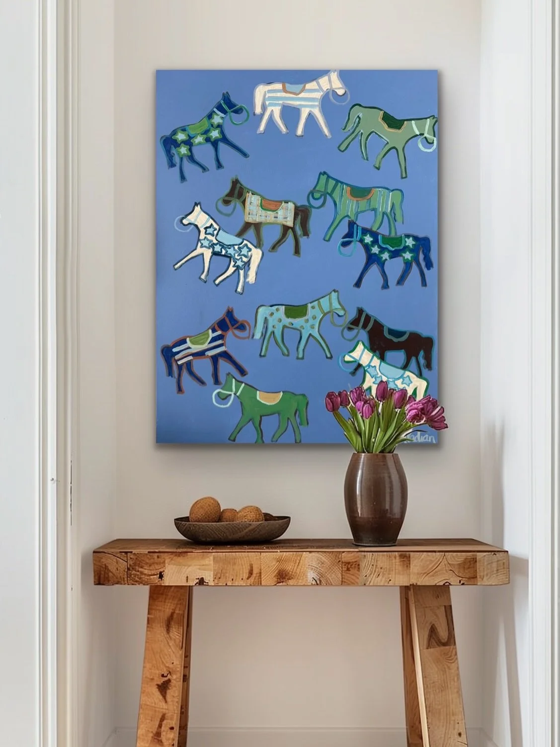 Happy Friday! Two NEW original Horse pieces have been released on my website. They measure 30x40 and 24x36. Go check them out 🐎 
.
.
.
.
#laurenpadianart #dallasartist #horses #buyoriginalart #dallasdesign