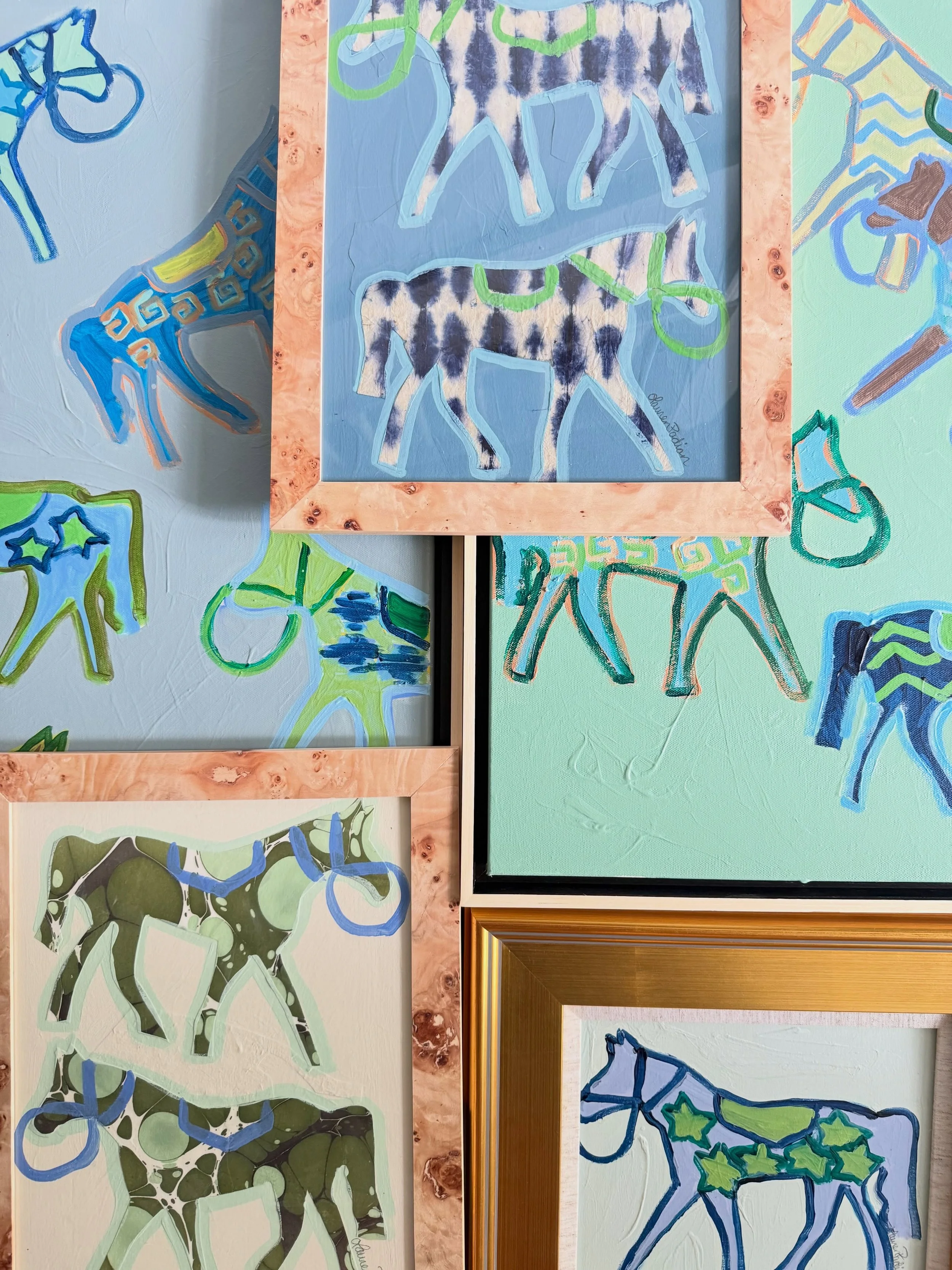 I&rsquo;m holding on to my horses for the trip to @thehardingartshow in Nashville this week! Several new horses will also be released 🐎 
April 30-May 2
.
.
.
.
.
#laurenpadianart #hardingartshow #horsescollection #southernartist #hardingartshow2026