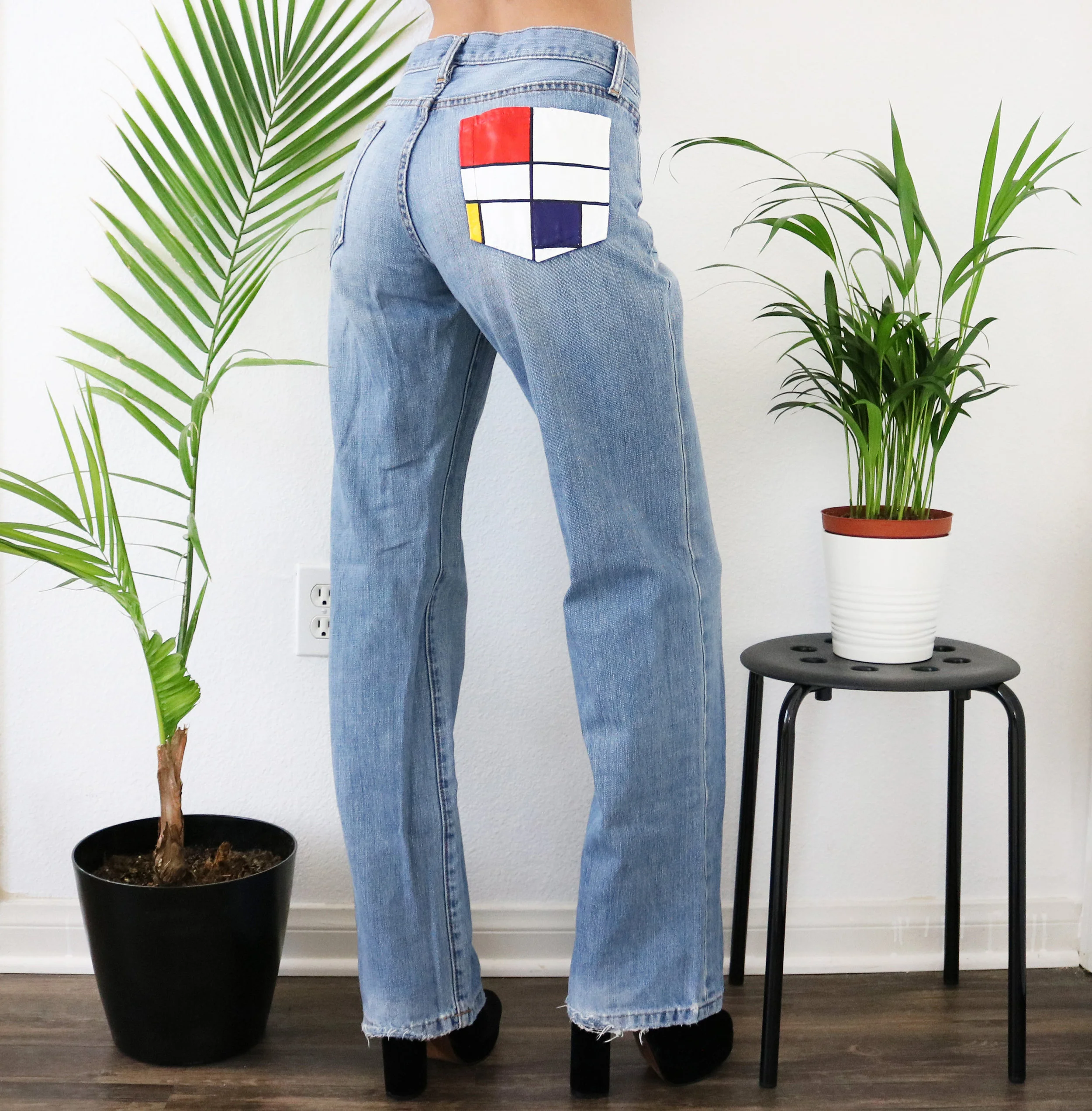 Hand-Painted Jeans – Composition C by 