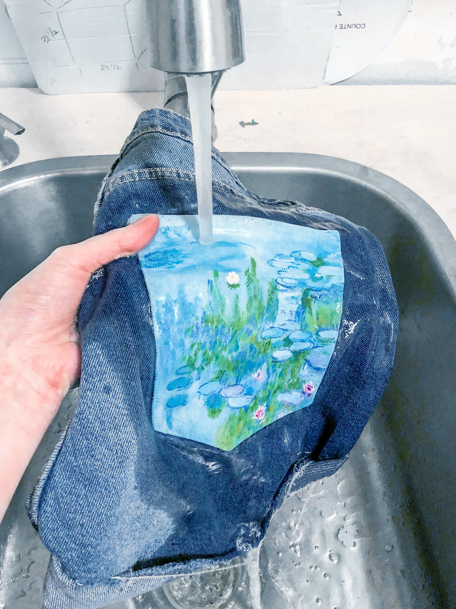 Denim Painting 101 How to Wash Painted Denim Kessler Ramirez Art