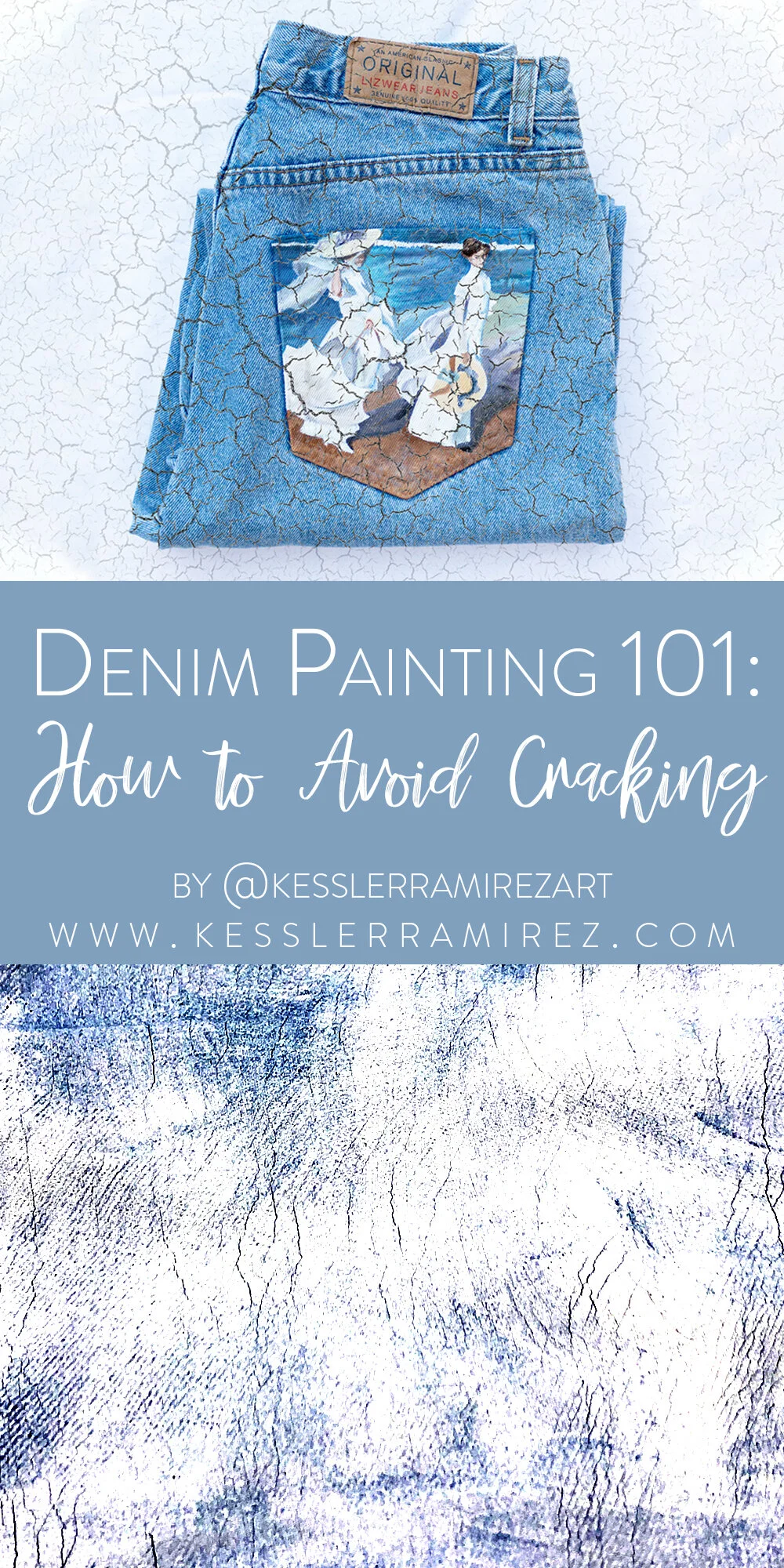 Denim Painting 101 How to Avoid Cracking Kessler Ramirez Art & Travel